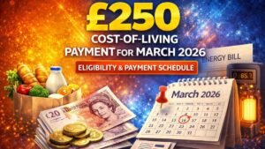 £250 Cost-of-Living Payment for March 2026: Eligibility and Payment Schedule