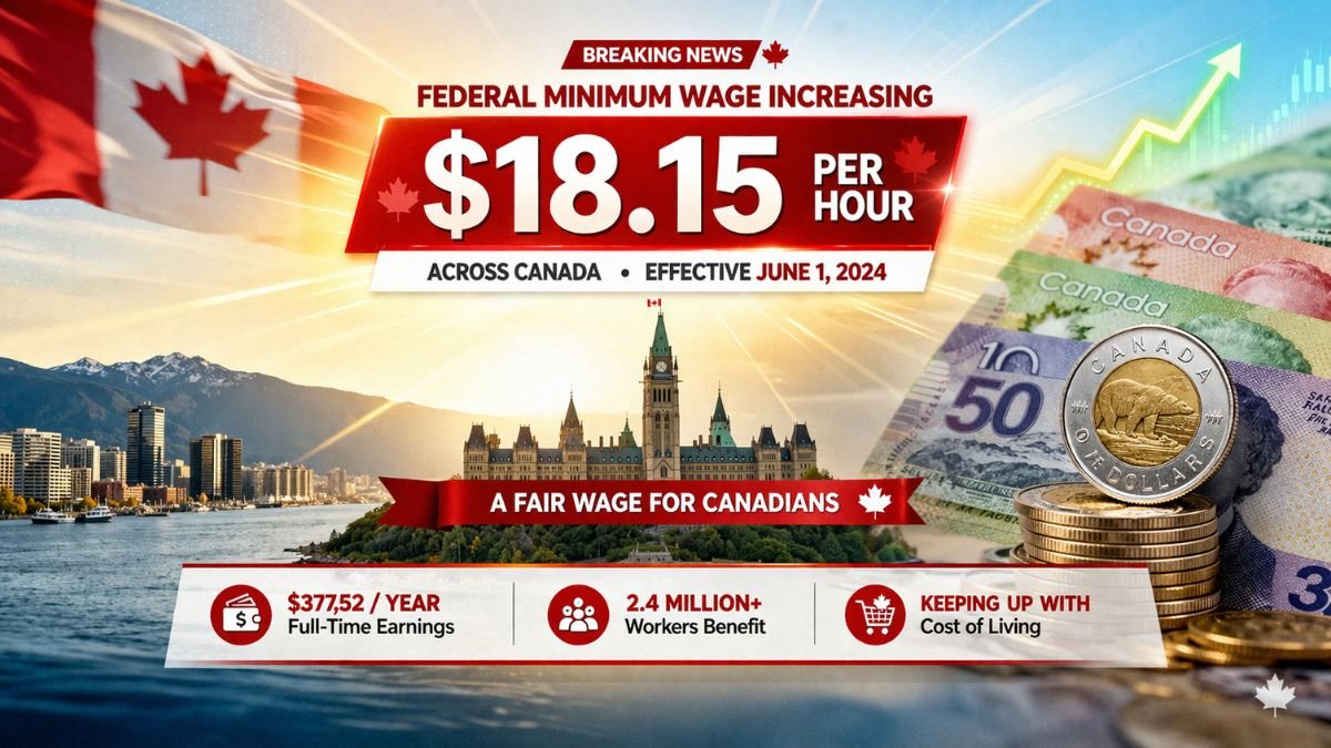 Federal minimum wage increasing to $18.15 per hour
