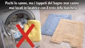 Pochi lo sanno, ma i tappeti del bagno non vanno mai lavati in lavatrice con il resto della biancheria