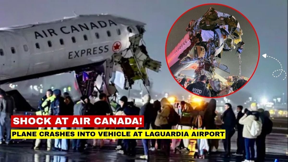 Shock at Air Canada! Plane crashes into vehicle at LaGuardia Airport — Flights Suddenly Halted