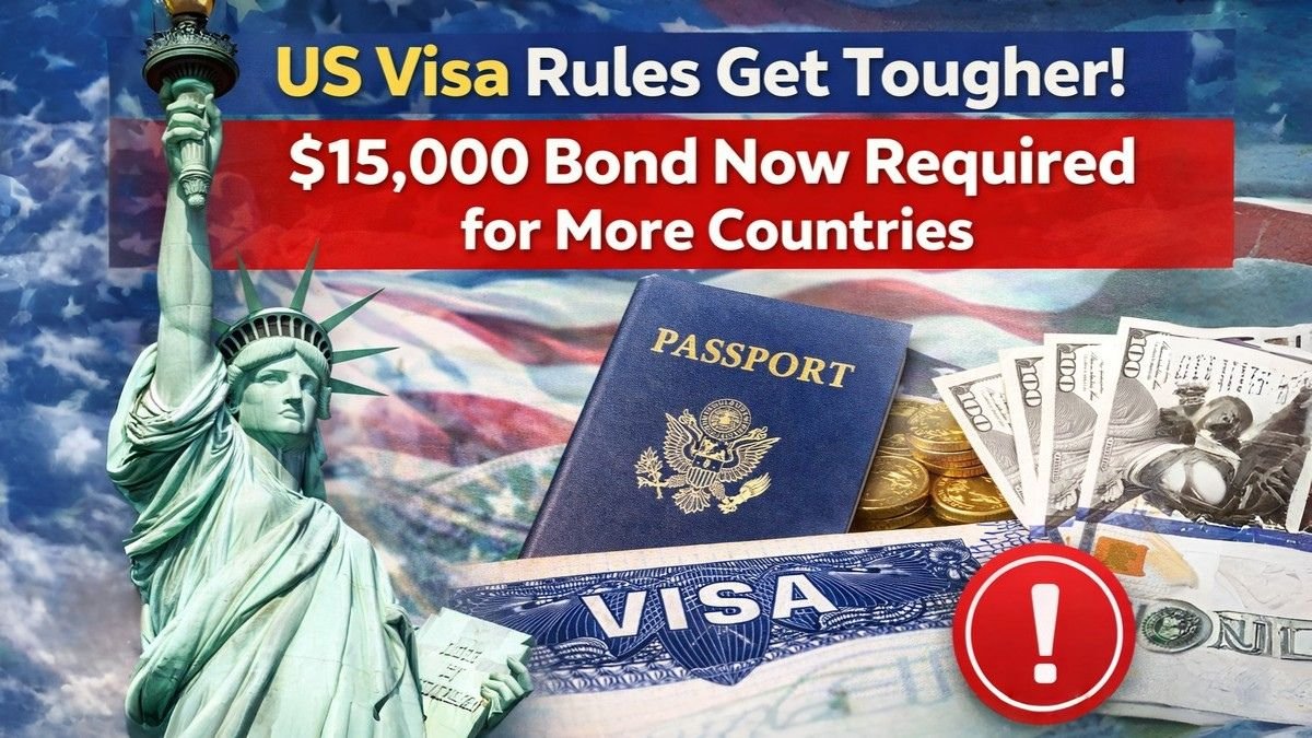 US Visa Rules Get Tougher! $15,000 Bond Now Required for More Countries