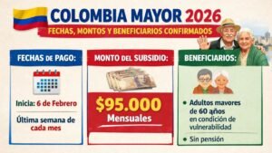 Colombia Mayor 2026: fechas, montos y beneficiarios confirmados