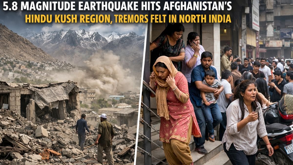 5.8 magnitude earthquake hits Afghanistan's Hindu Kush region, tremors felt in north India