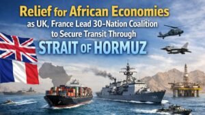 Relief for African economies as UK, France lead 30-nation coalition to secure transit through Strait of Hormuz